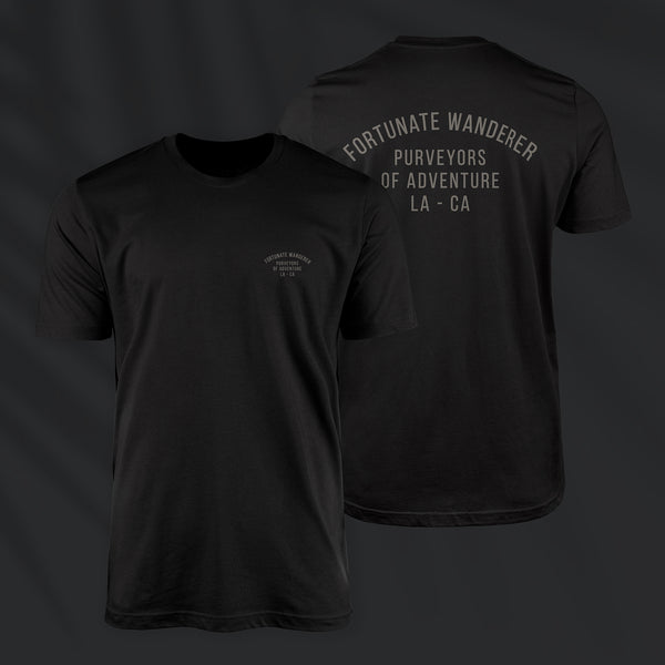 Provisions Tee  Onyx Black + Taupe – Fortunate Wanderer