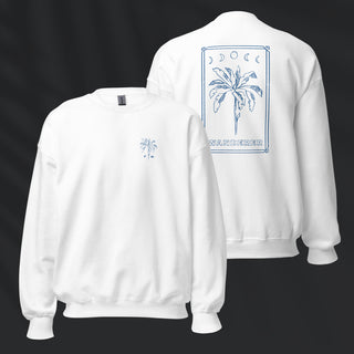 Palm Moon Pullover | White Cerulean