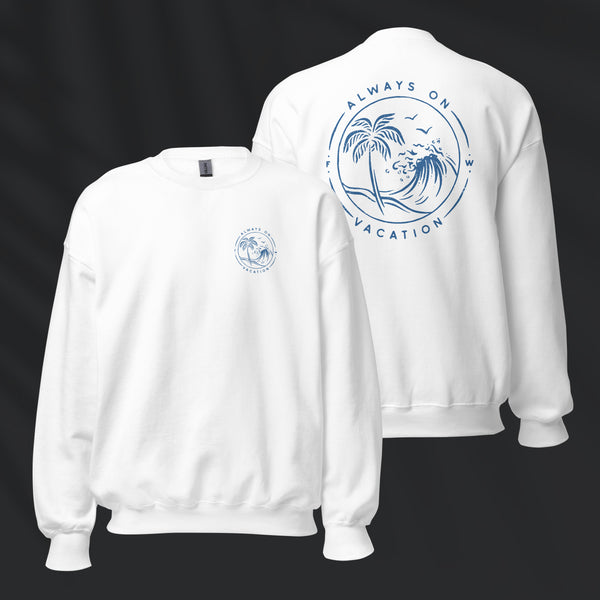 Vacation Pullover | White Cerulean