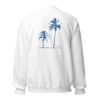 Twin Palms Pullover | White Cerulean