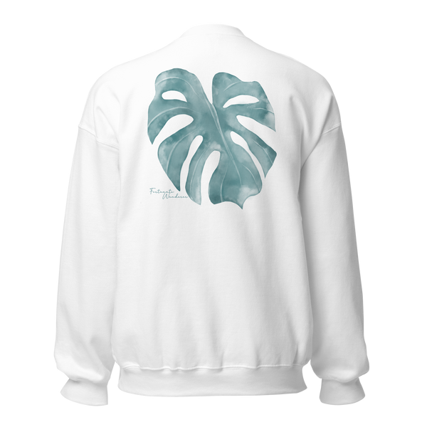 Monstera Pullover | White