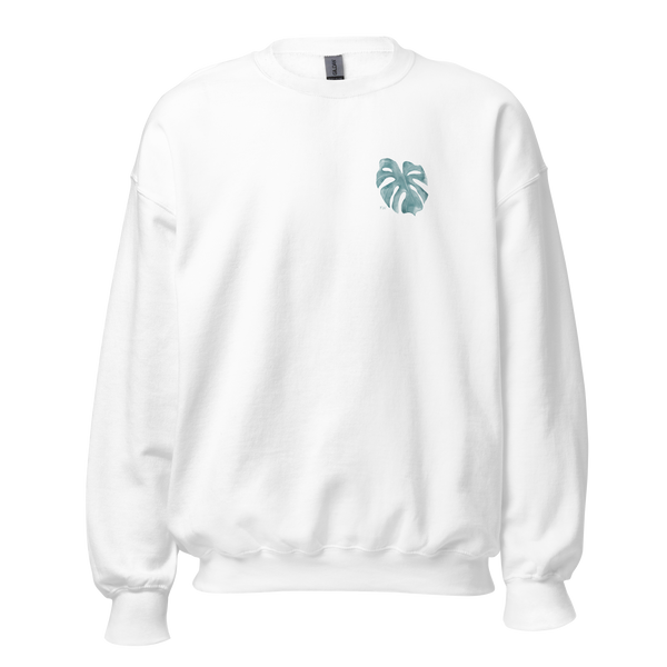 Monstera Pullover | White