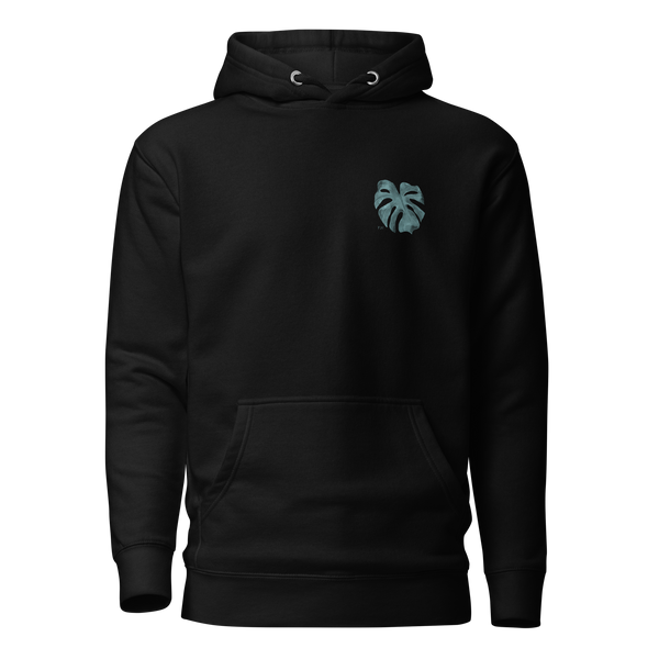 Monstera Hoodie | Black Onyx